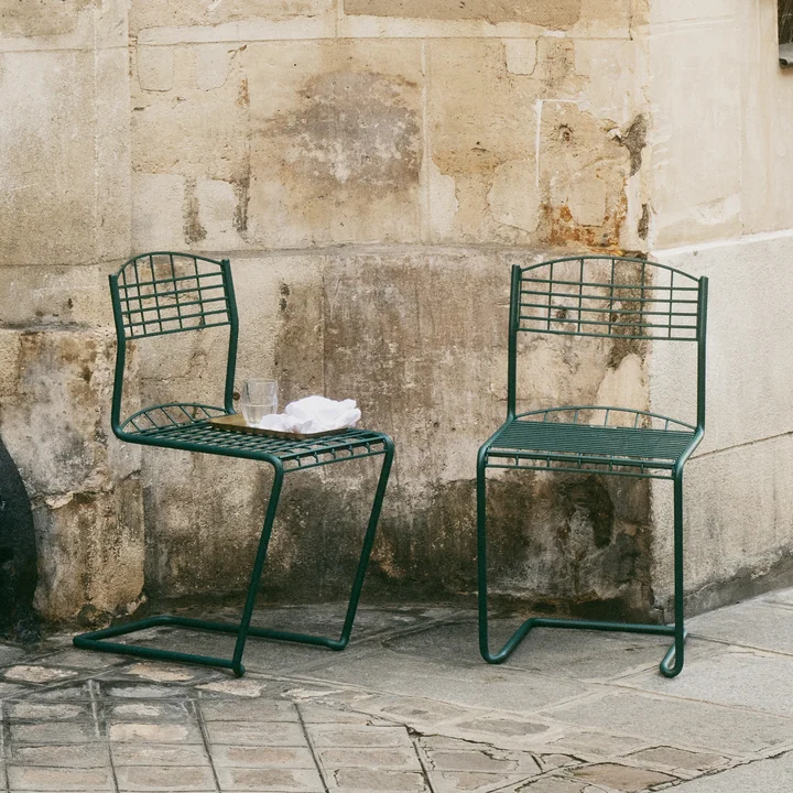 Grythyttan - Chaise de jardin High Tech, bleu-vert