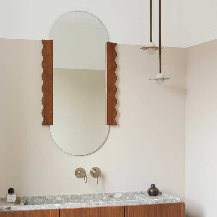 Nobodinoz x Heju - Miroir mural 53 x 100 cm, hévéa huilé