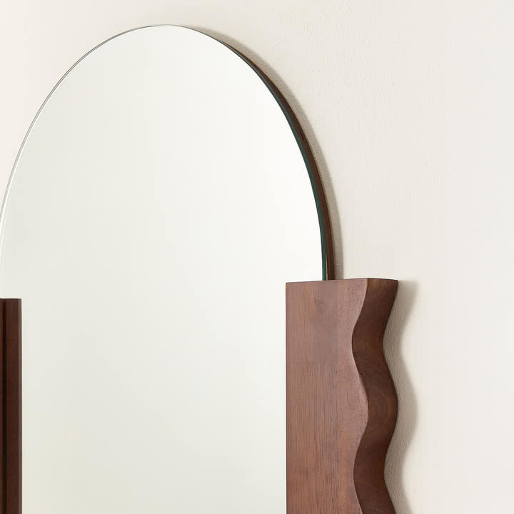 Nobodinoz x Heju - Miroir mural 53 x 100 cm, hévéa huilé