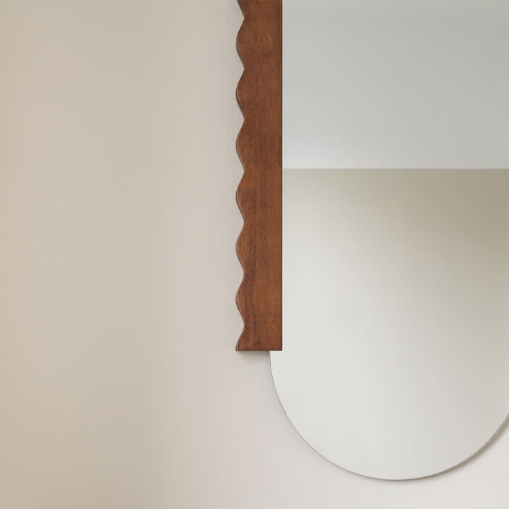Nobodinoz x Heju - Miroir mural 53 x 100 cm, hévéa huilé