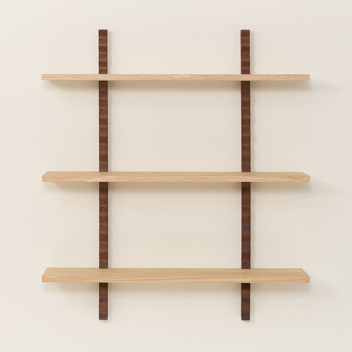 Nobodinoz x Heju - Étagère murale 90 x 102 cm, frêne naturel