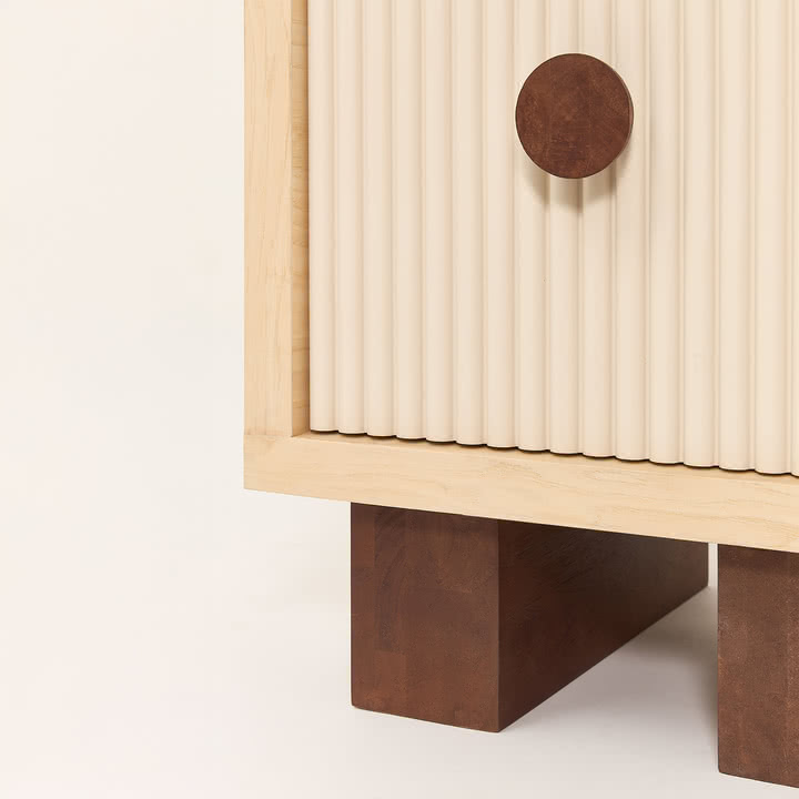 Nobodinoz x Heju - Table de nuit H 52 cm, frêne naturel
