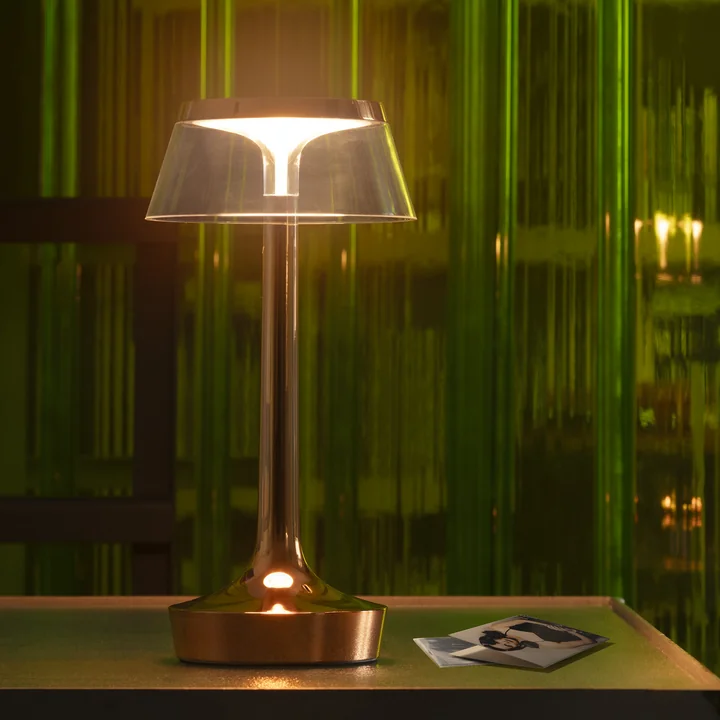 Flos - Bon jour Unplugged Lampe de table à accu, Color Tune, cuivre