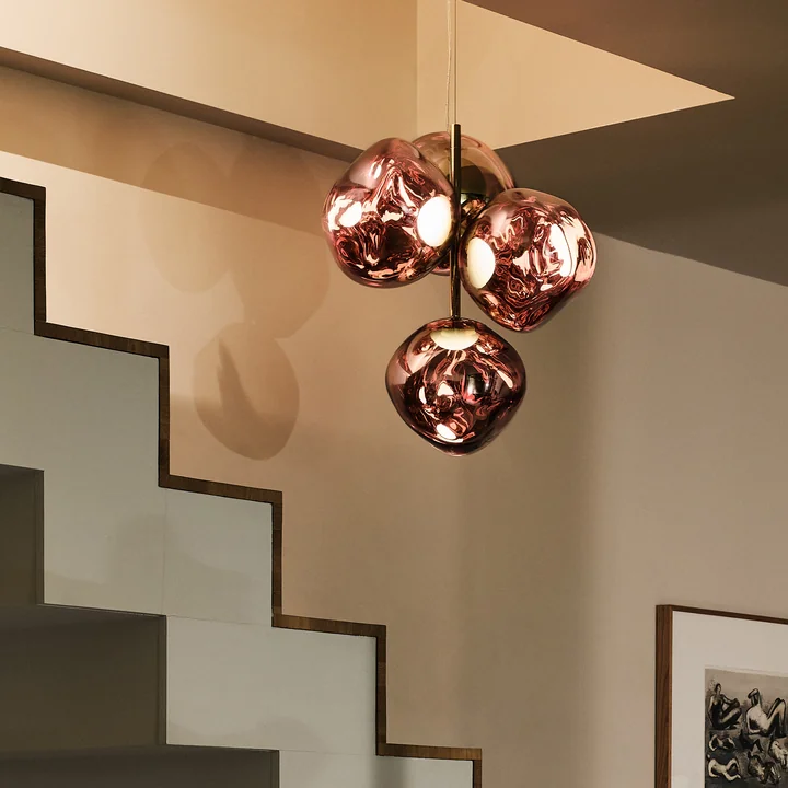 Tom Dixon - Melt Mini LED Lustre, cuivre / or