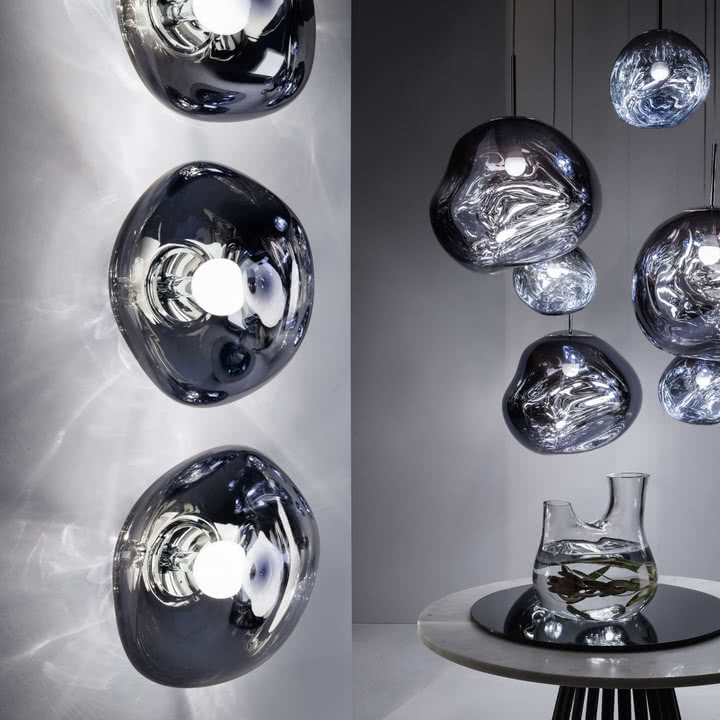 Tom Dixon - Melt LED Applique / Plafonnier, 50 x 28 cm, smoke