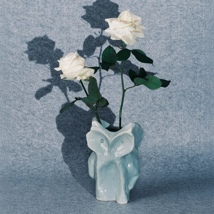 Serax - After Midnight Vase Owl S, bleu clair