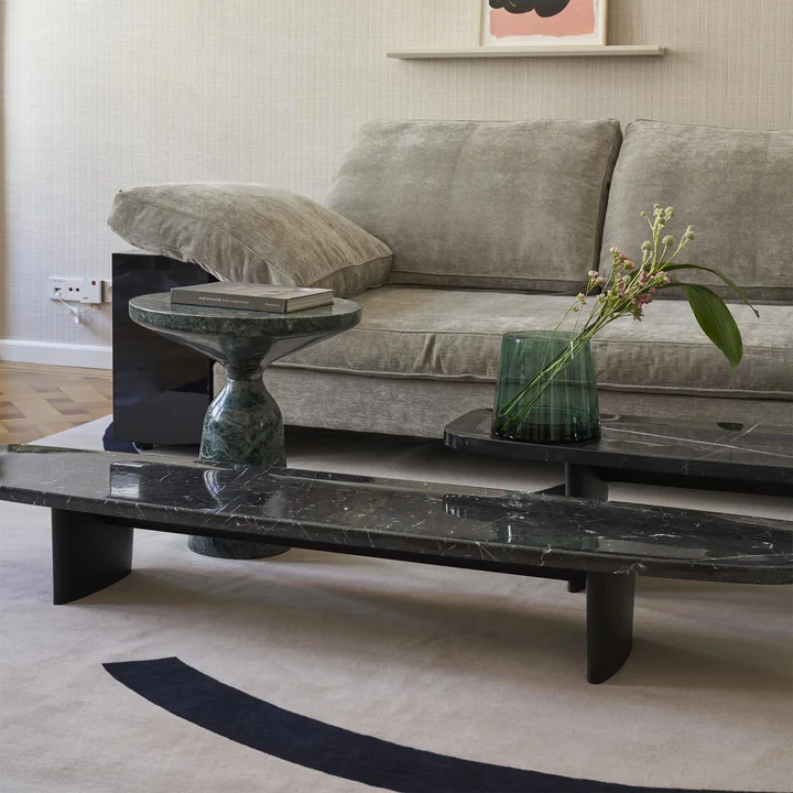 ClassiCon - Matéria table basse, longue, 170 x 39 cm, marbre Nero Marquina / noir