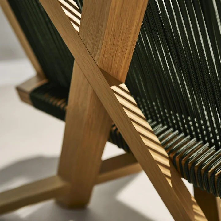 ClassiCon - Volkshaus Lounge Chair, chêne naturel / vert forêt