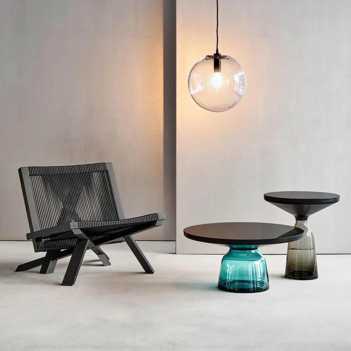 ClassiCon - Volkshaus Lounge Chair, chêne teinté noir / noir