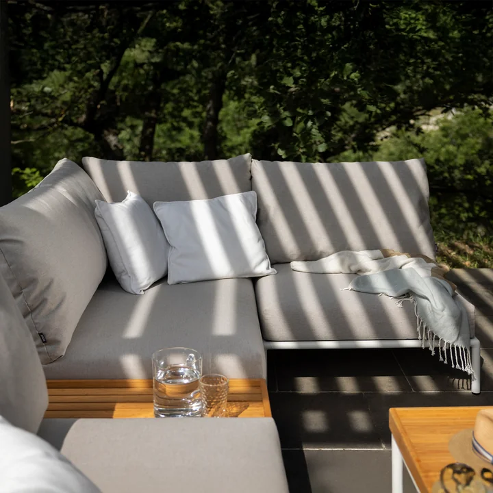 HOUE - Level 2 Canapé, droite et chaise longue, muted white / ash