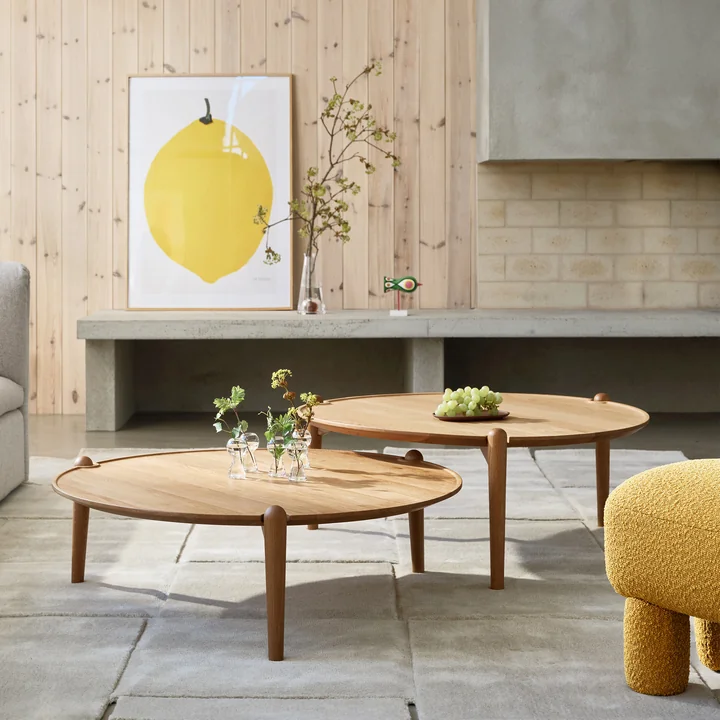 Design House Stockholm - Aria Tables d'appoint high et low, chêne