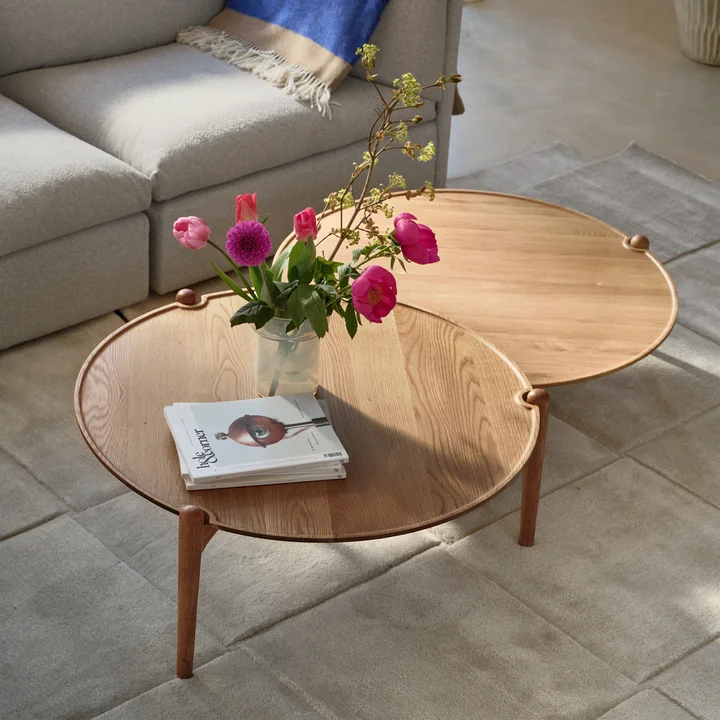 Design House Stockholm - Aria Tables d'appoint high et low, chêne