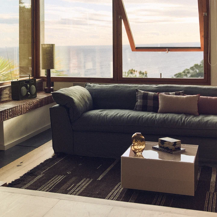 HKliving - Nomad canapé, lin / army green