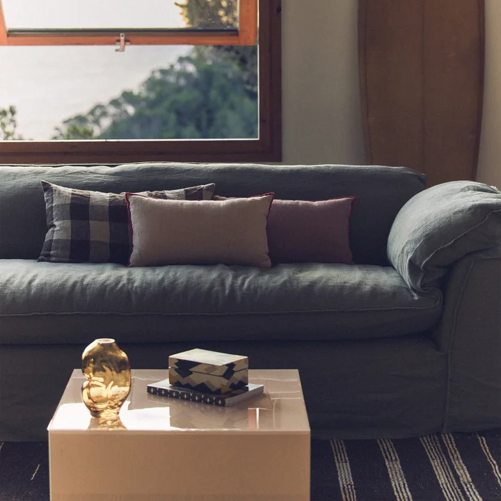 HKliving - Nomad canapé, lin / army green