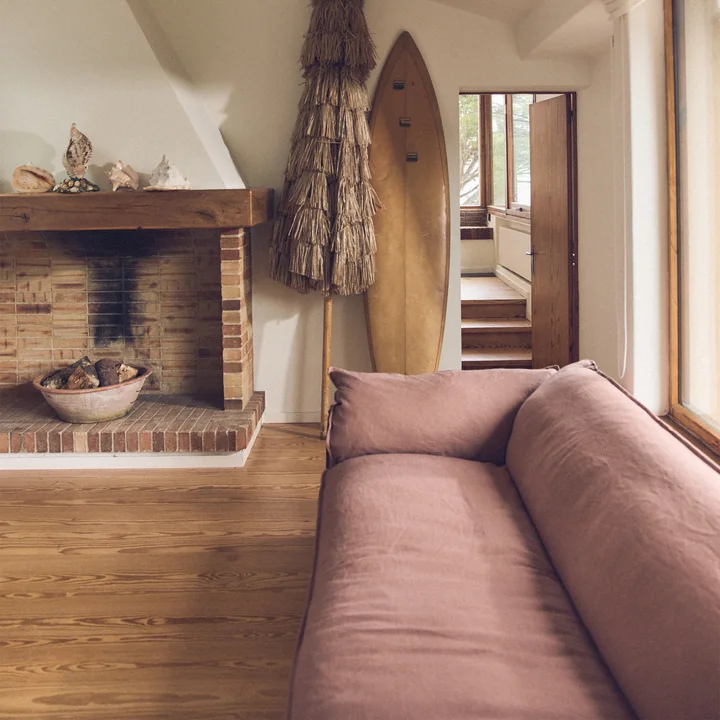 HKliving - Nomad Canapé, lin / dusty rose