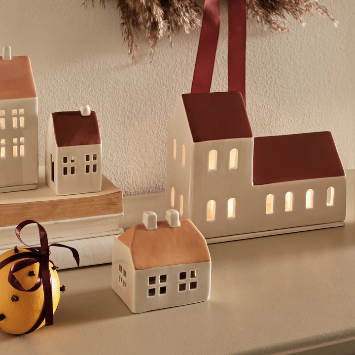 Broste Copenhagen - Bo Décorations de Noël, nut brown / smoked paprika (lot de 2)