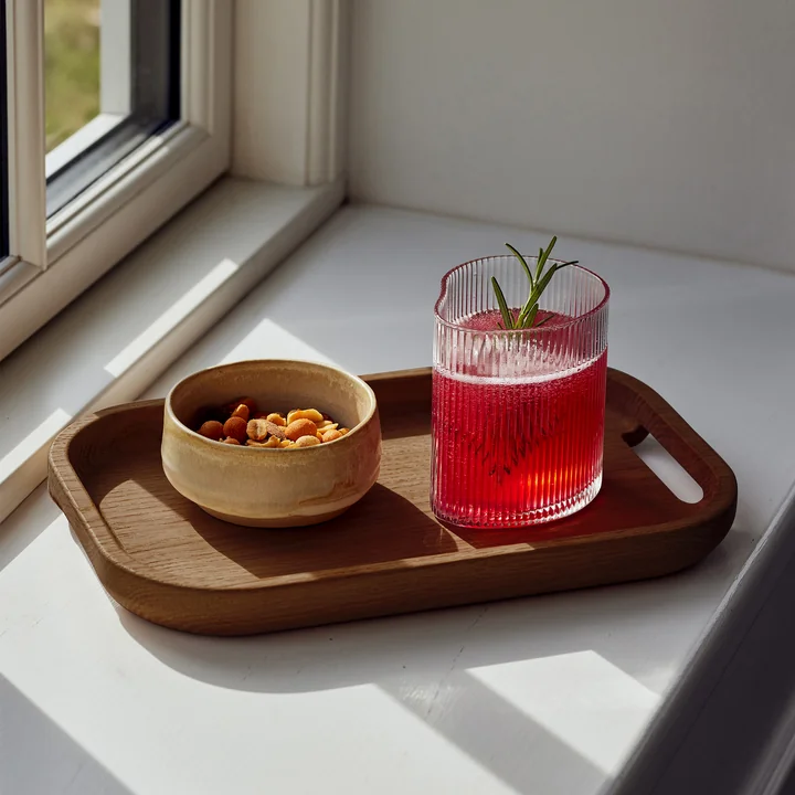 Andersen Furniture - Plateau Flection, moyen, 30 x 20 cm, frêne teinté foncé