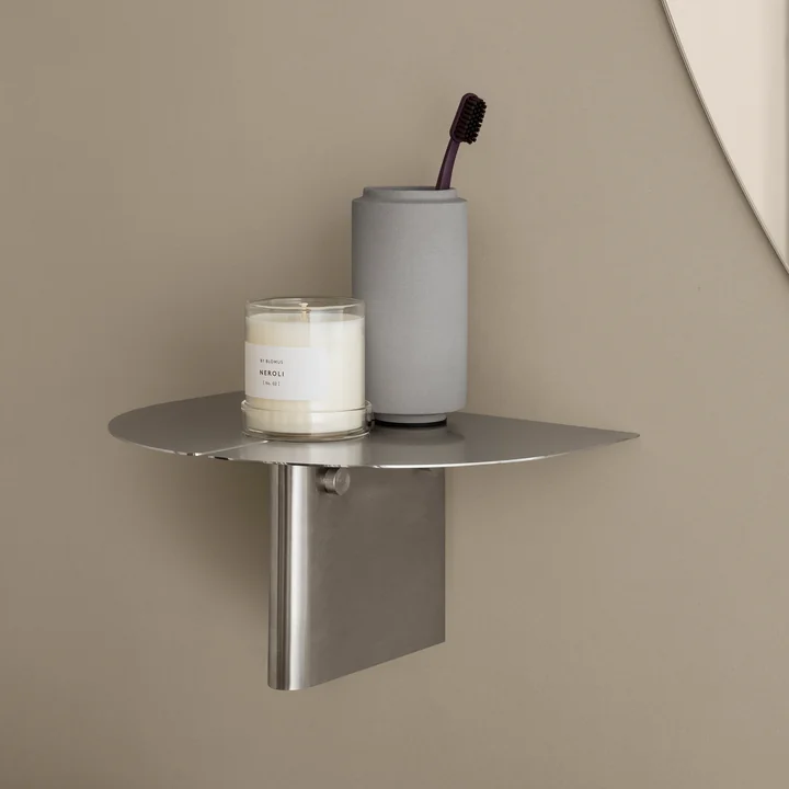 Blomus - Oru Étagère murale S, acier inoxydable mat