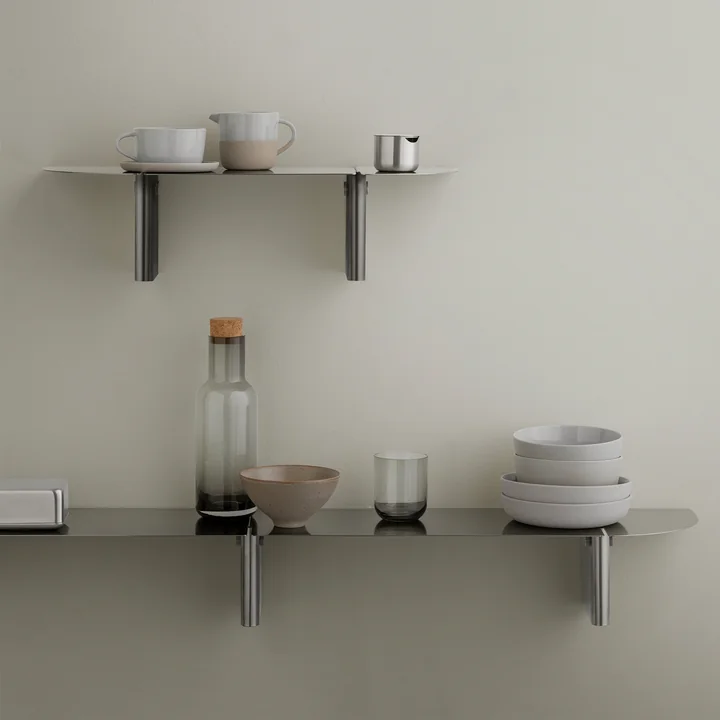 Blomus - Oru étagère murale, acier inoxydable mat
