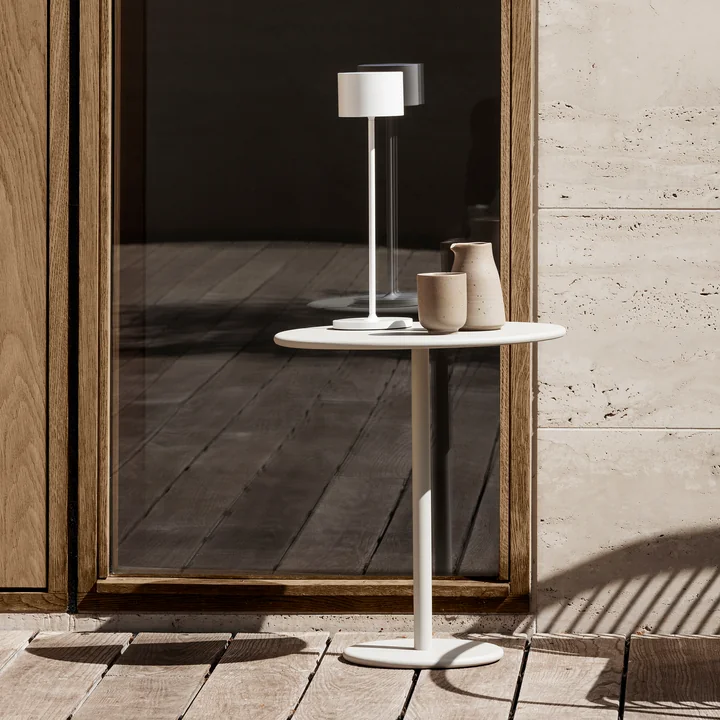 Blomus - Stay Table d'appoint de jardin, H 45 cm Ø 40 cm, gris soie