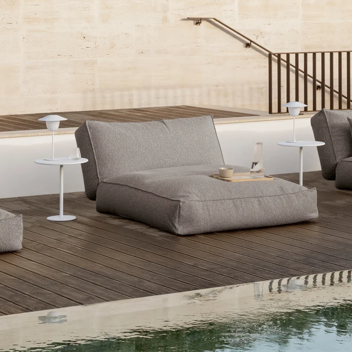 Blomus - Stay Table d'appoint de jardin, H 45 cm Ø 40 cm, gris soie