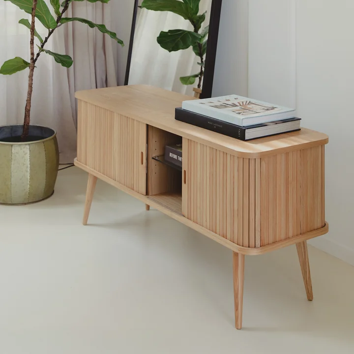 Zuiver - Barbier Buffet avec portes coulissantes, frêne