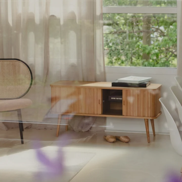 Zuiver - Barbier Buffet avec portes coulissantes, frêne