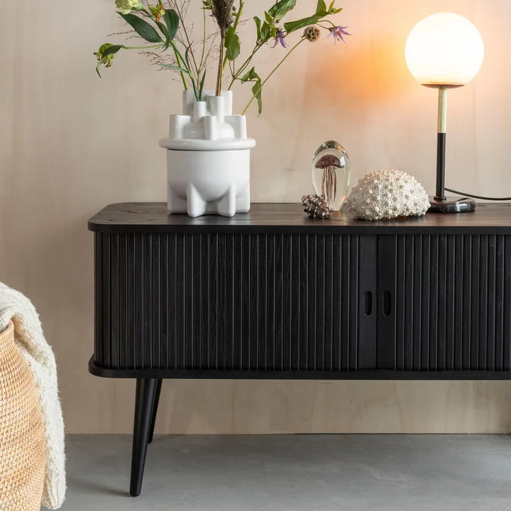 Zuiver - Barbier Sideboard avec portes coulissantes, noir