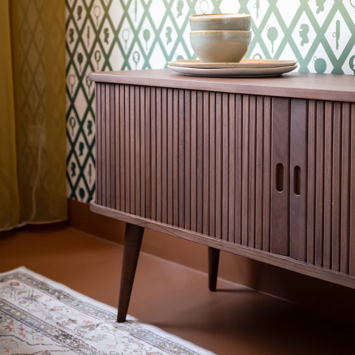 Zuiver - Barbier Buffet avec portes coulissantes, noyer