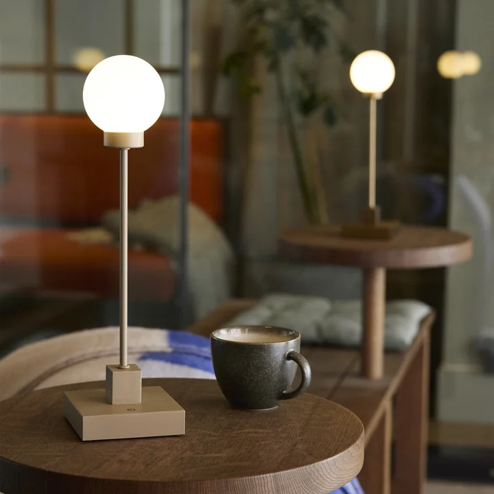 Northern - Snowball LED lampe de table avec batterie, gris-beige