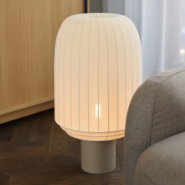 Northern - Tradition lampe de sol, Ø 39 cm / H 70 cm, blanc cassé / gris-beige