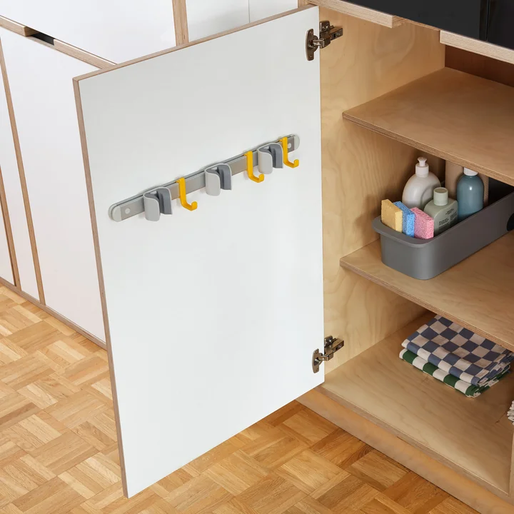 Joseph Joseph - CleanTech support mural pour appareils de nettoyage, argenté