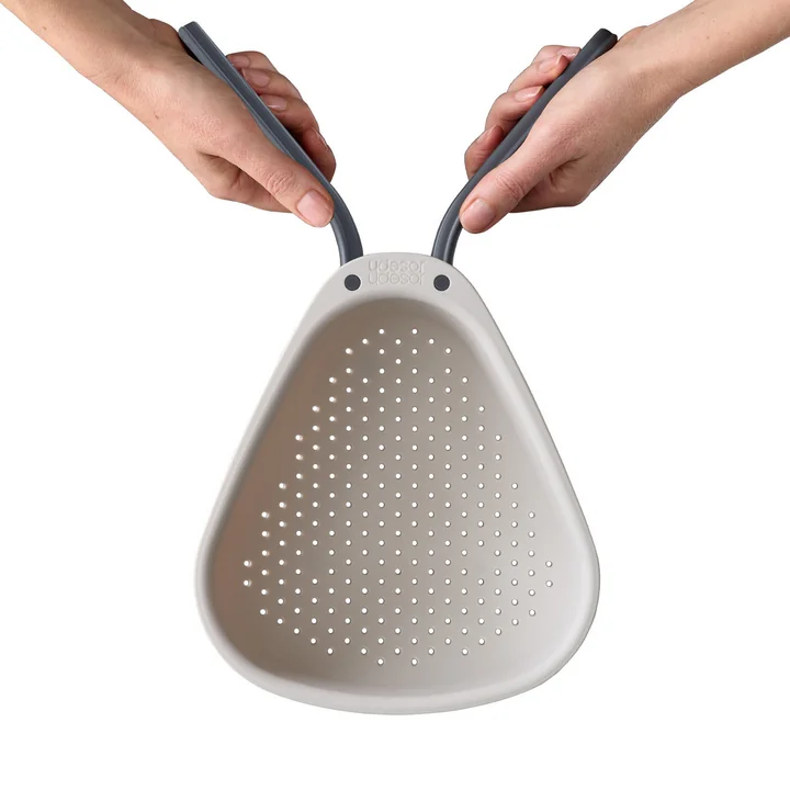 Joseph Joseph - Droplet Passoire de cuisine avec poignées pliables grande, stone