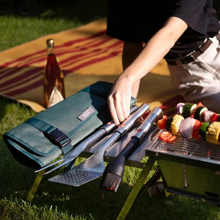 Joseph Joseph - GrillOut Set d'ustensiles de barbecue extensible avec sac de transport