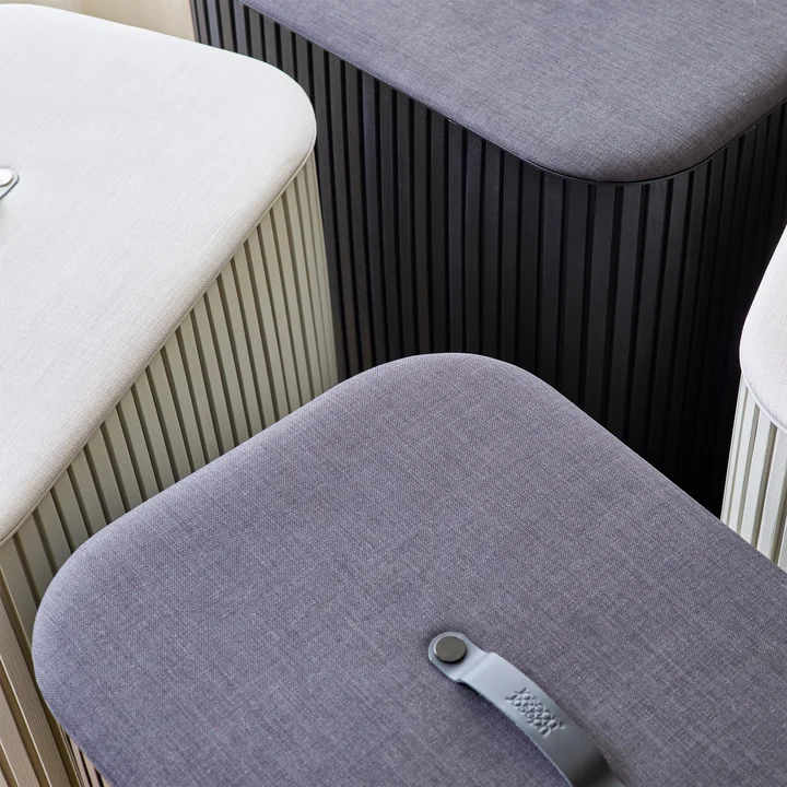 Joseph Joseph - Tota Luxe Corbeilles à linge 90 l, bambou écru et noir