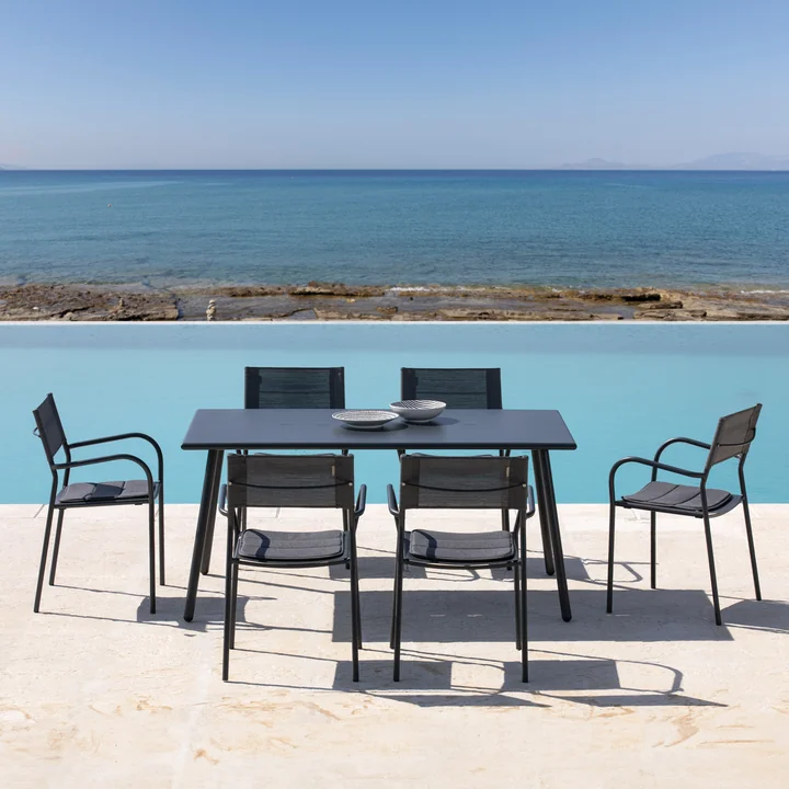 Vermobil - Vera chaise à accoudoirs, oceano