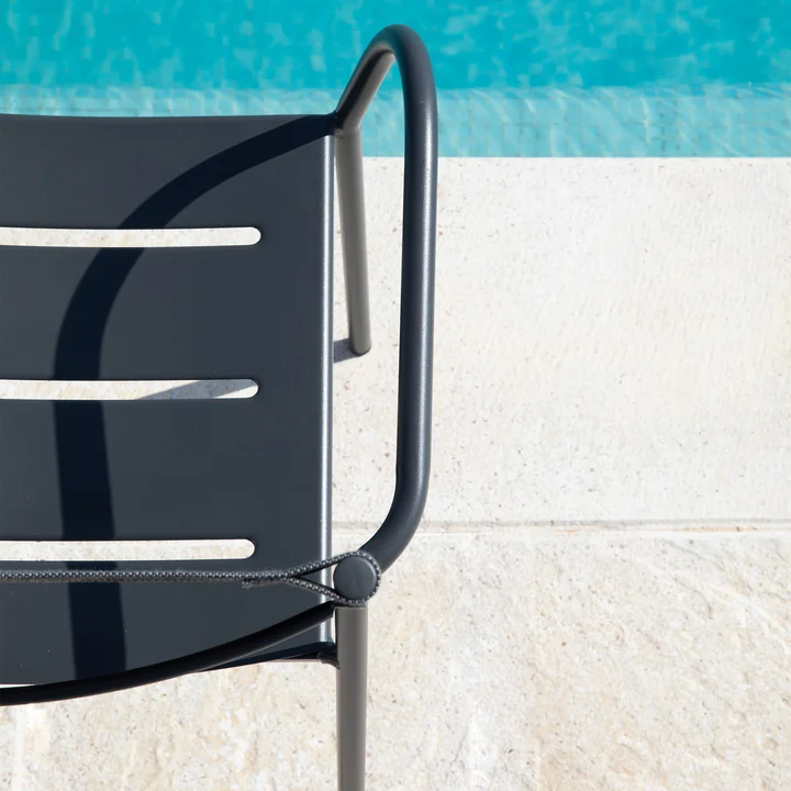 Vermobil - Vera chaise à accoudoirs, oceano