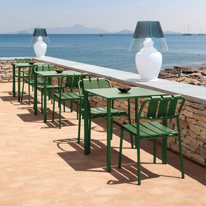 Vermobil - Chaise Verdea et chaise avec accoudoirs, vert foncé