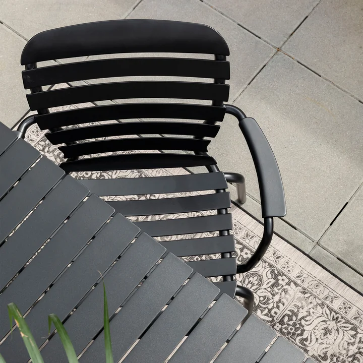 Zuiver - Vondel Chaise de jardin avec accoudoirs, noir