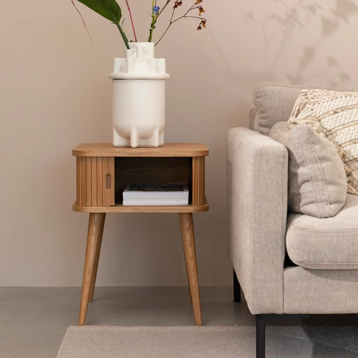 Zuiver - Barbier Table d'appoint, chêne