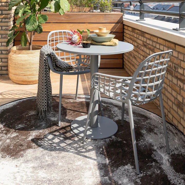 Zuiver - Metsu Table de bistrot, gris clair