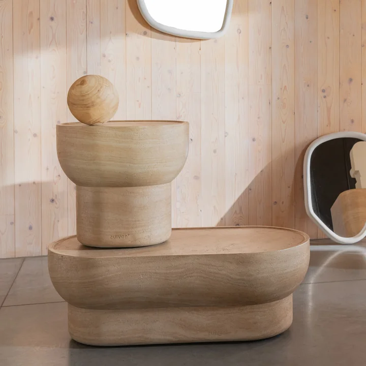 Zuiver - Noble Table basse et table d'appoint, beige