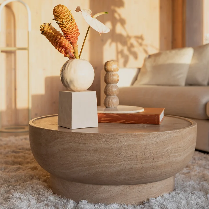 Zuiver - Noble Table basse Ø 80 cm, beige