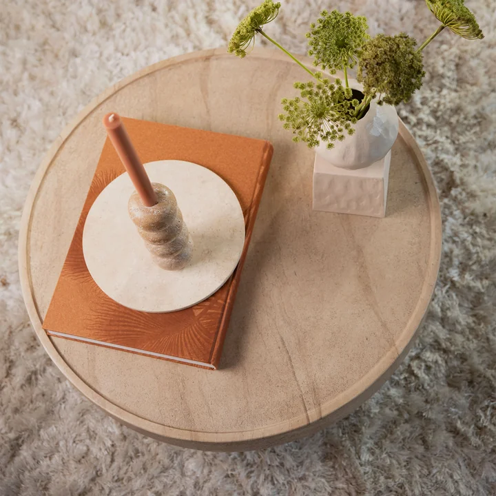 Zuiver - Noble Table basse Ø 80 cm, beige