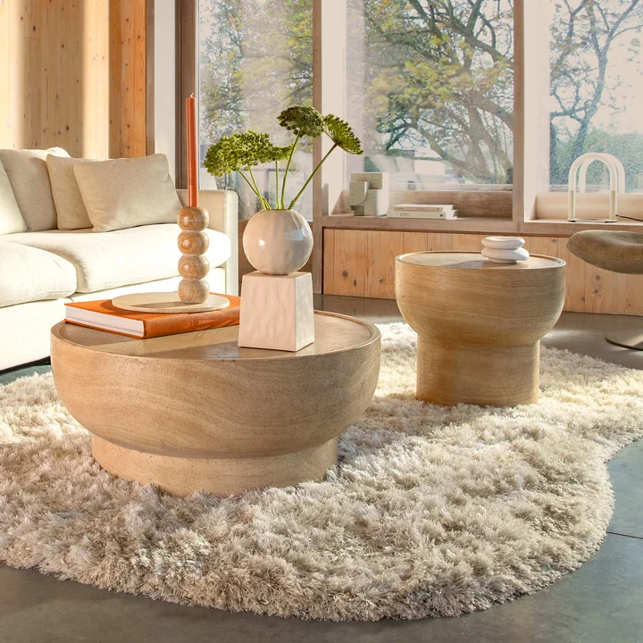 Zuiver - Noble Table basse et table d'appoint, beige