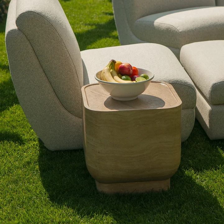 Zuiver - Noble Table d'appoint carrée, beige