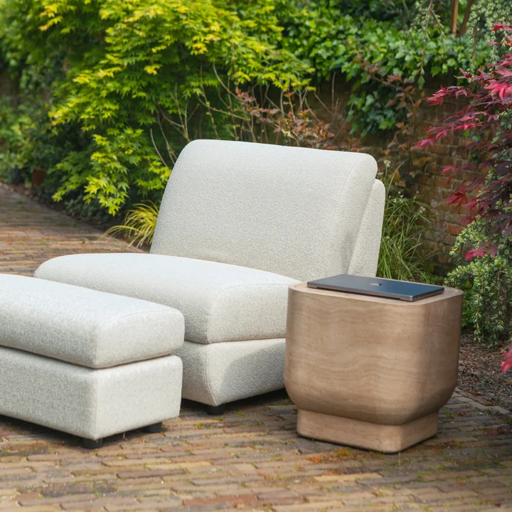 Zuiver - Noble Table d'appoint carrée, beige