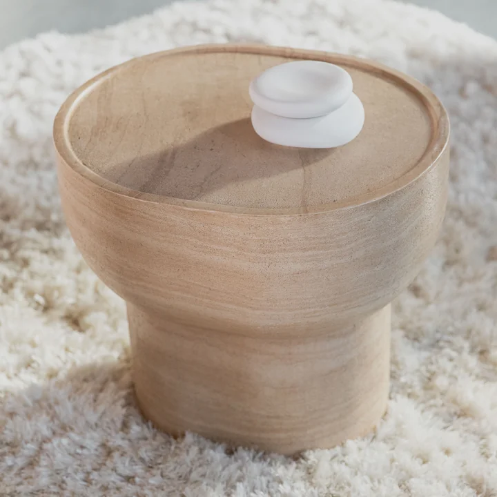 Zuiver - Noble Table d'appoint ovale, beige