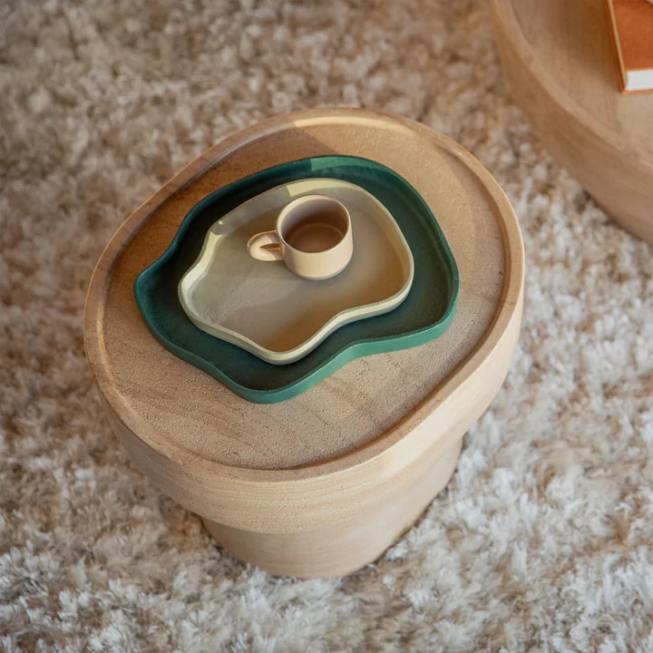 Zuiver - Noble Table d'appoint ovale, beige