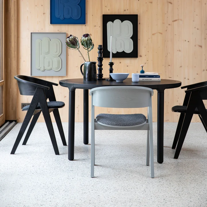 Zuiver - NDSM chaise avec accoudoirs, gris et noir